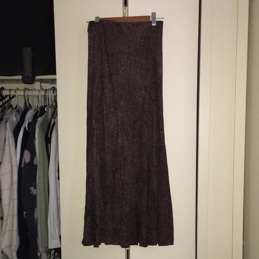 H&M Chocolate Brown Midi Skirt